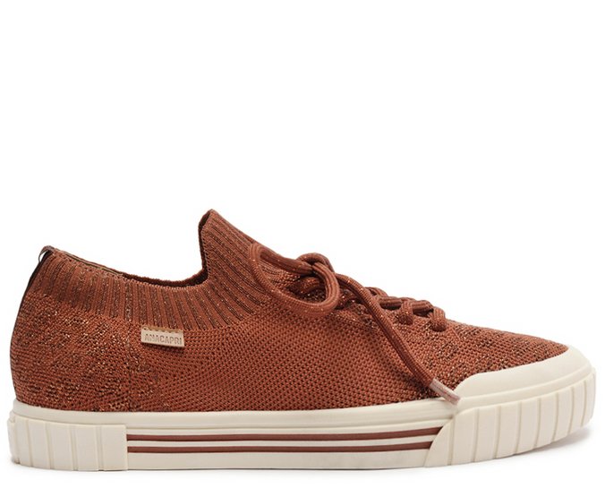 Tênis Knit Onça Marrom Alê