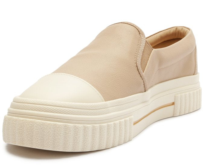 Tênis Slip On Bege Sola Alta Alê