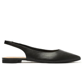 Sapatilha Preta Slingback Bico Fino