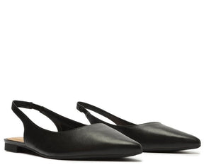 Sapatilha Preta Slingback Bico Fino