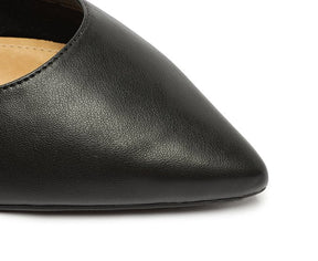 Sapatilha Preta Slingback Bico Fino
