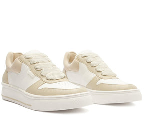 Tênis Branco E Bege Atacador Skater