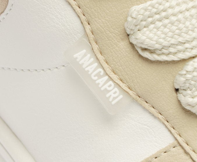 Tênis Branco E Bege Atacador Skater