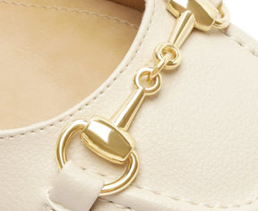 Sapatilha Slingback Salto Bloco Bridão Branca