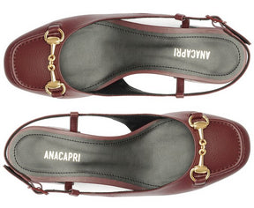 Sapatilha Slingback Salto Bloco Bridão Roxo Amora