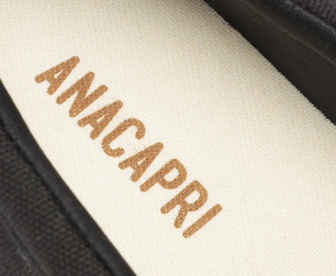 Tênis Slip On Preto Sola Alta Lona Alê