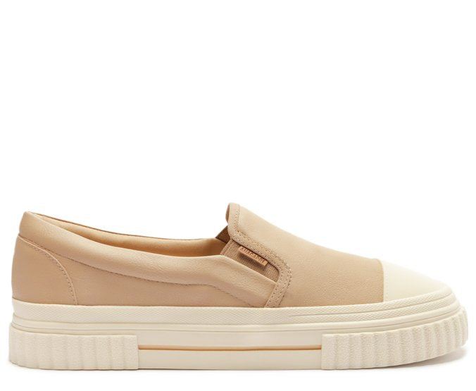 Tênis Slip On Bege Sola Alta Alê