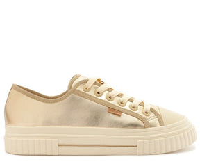 Tênis Knit Onça Dourado Alê