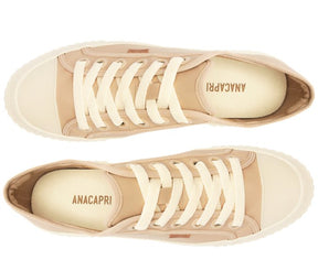 Tênis De Amarrar Bege Sola Alta Alê