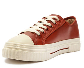 Tênis De Amarrar Marrom Sola Alta Alê