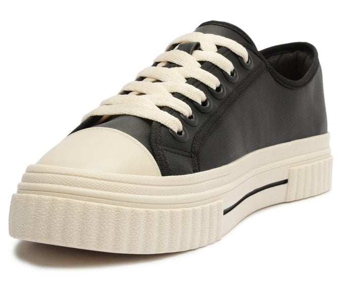 Tênis De Amarrar Preto Sola Alta Alê